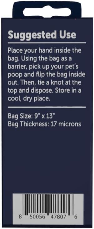 Dog Poop Bags, 120 Count, 8 Rolls of 15