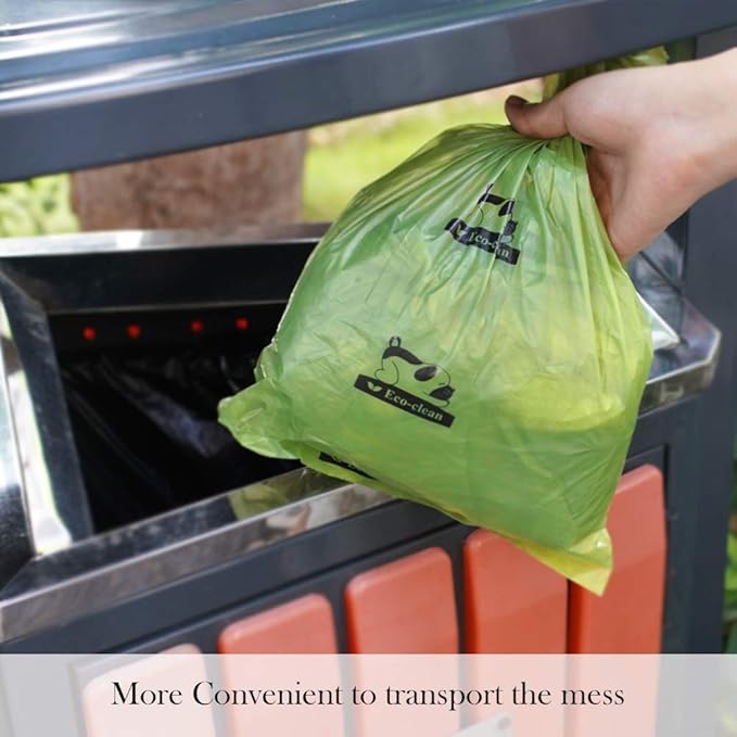 ECO-CLEAN Poop Bags Biodegradable, 16 Rolls/240 Bags, Dog Waste Bags, Unscented, Leak-Proof, Easy Tear- Off
