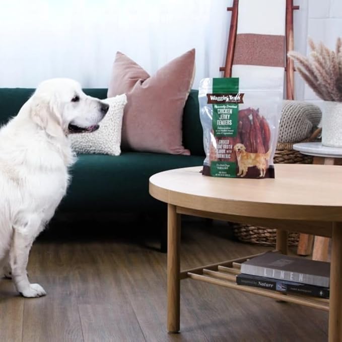 Waggin' Train Smoked Chicken Jerky Tenders with Turmeric and Bone Broth for Dogs - 24 oz. Pouch - Grain Free, High Protein, Limited Ingredient Dog Treat