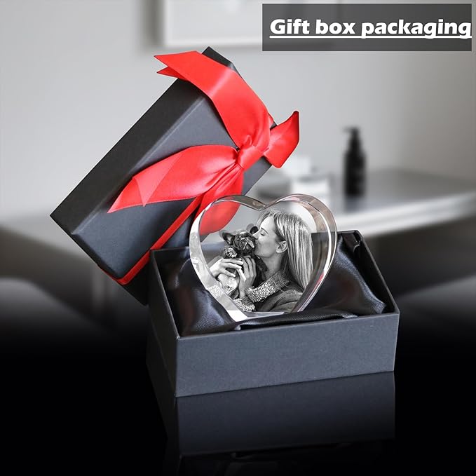 Pet Memorial Gifts for Dogs,Cats,Personalized 3D Crystal Photo,Custom 3D Pictures,Dog Memorial Gift,3D Laser Etched Picture, Customized Gifts,Personalized Photo Gifts