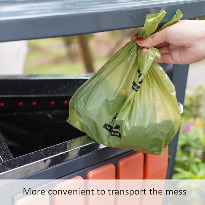 ECO-CLEAN Poop Bags, 500 Count Dog Waste Bags with Handle, Unscented, Leak-Proof, Earth-Friendly (Not on Rolls)