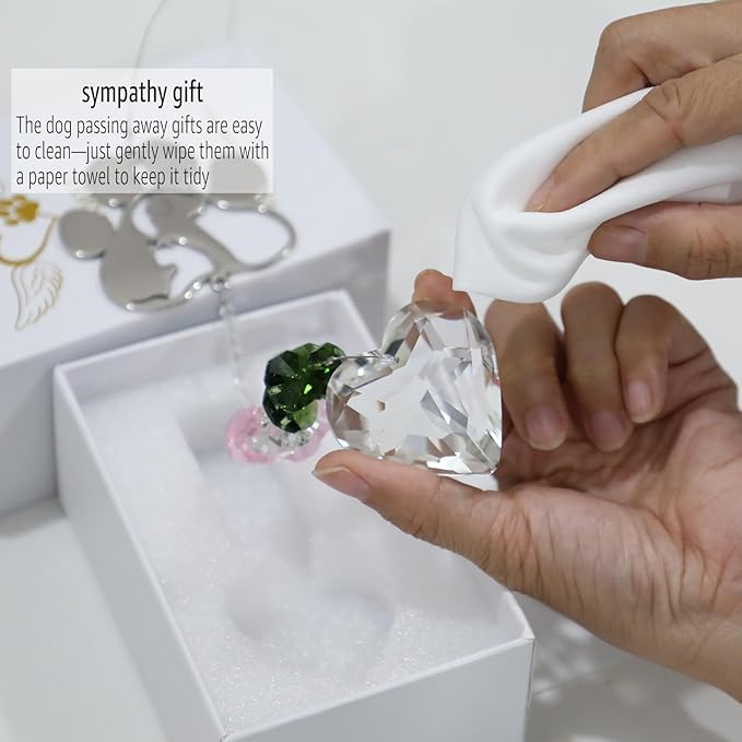 Pet Memorial Suncatcher, Dog Memorial Gifts, for Pet Loss and Pet Sympathy, Thoughtful Bereavement Remembrance Gifts for Dogs and Cats