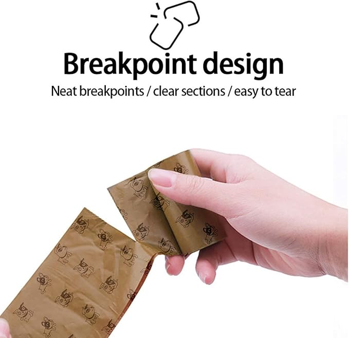 Biodegradable Dog Poop Bags Rolls with Pull-Ring Dispenser - 5 Fresh Scents, Large 9x13 Inch Plant-Based Bags, Leakproof & Easy Tear (Coffee Scent, Brown, 240 Count, 16 Rolls)