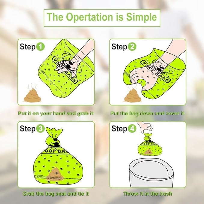 240 Dog Poop Bags | Certified Compostable| Eco-friendly Pet Waste Bags with Dispenser |16 Rolls of Plant Based, Extra-thick, leak-proof and odor-proof Bags | Good for Dogs, Cat's Litter, Kid's Diapers