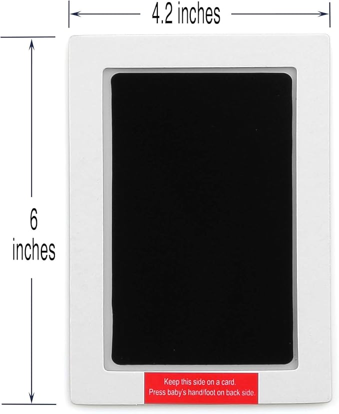 Green Pollywog | Wood Base Pawprint Frame Kit | (2) 4” x 6” Vertical Wooden Picture Frames | Extra-Large Clean Touch Ink Pad | Dog Paw Print Gifts | No Mess Ink Pad | Pet Memorial Picture Frame