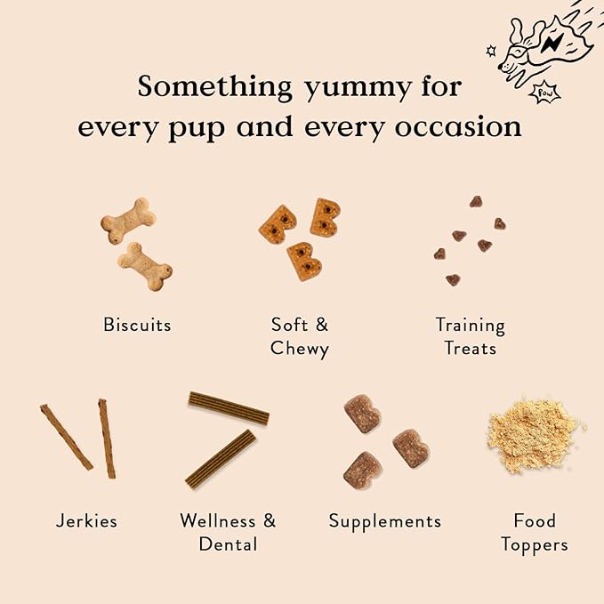 Bocce's Bakery by The Fire Assorted Treat Bundle for Dogs, Wheat-Free Everyday Dog Treats, Made with Real Ingredients, Baked in The USA, All-Natural Soft & Chewy Cookies, 6 oz Each