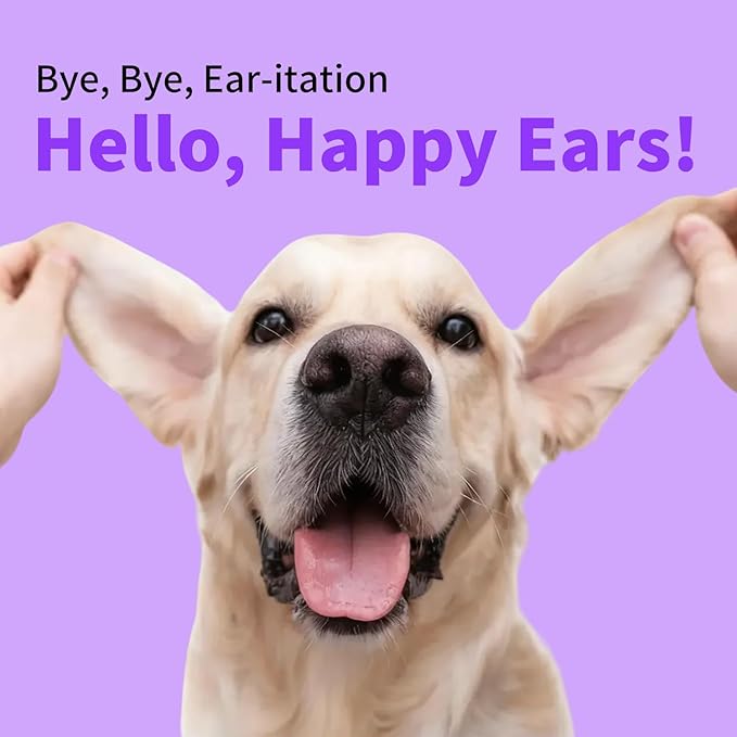 MIOSSZI 250ct Pet Finger Wipes for Dogs & Cats - Dog Ear Cleaner for Itch Relief Remove Wax & Odor, Dog Ear Cleaning Finger Wipes-Pet Ear Finger Wipes