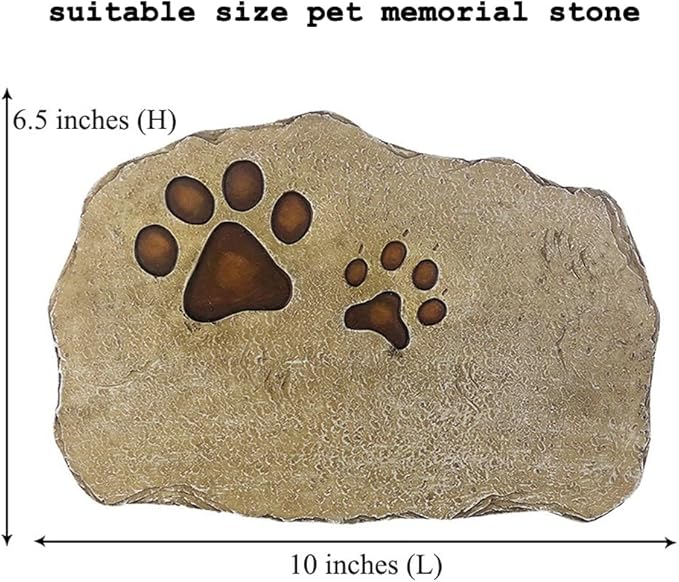 Sympathy Pet Memorial Stones Garden Stones for Dogs or Cats Engaved with Pet's Name, Dates and Sentence, Personalized Pet Memorial Gifts Dog Loss Gifts Outdoors