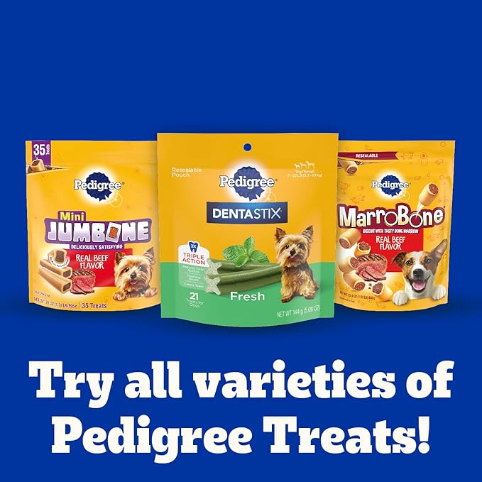 Pedigree Dentastix Small and Toy Breed Dog Treats, Original, Beef & Fresh Flavor, 2.36 lb. Variety Pack (157 Treats)