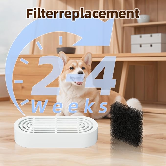 Dog Water Fountain for Large Dogs, 7L/1.8Gal 4200mAh Cordless Dog Water Dispenser, Stainless Steel Automatic Pet Water Fountain (6 Set Filters for 7L Dog Fountain)