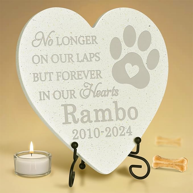 Personalized Pet Stone | Pet Memorial Stone | Dog Memorial Stone | Pet Memorial Gift | Pet Loss Gift | Pet Memorial | Dog Memorial | Cat Memorial | Loss of a Dog - in Our Hearts Forever