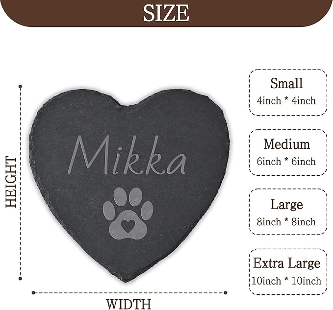 Personalized Pet Memorial Stone, Dog Memorial Gifts for Loss of Dog, Pet Loss Gifts, Pet Memorial, Loss of Dog Sympathy Gift, Dog Remembrance Gift, Pet Bereavement Gifts - Paw Print