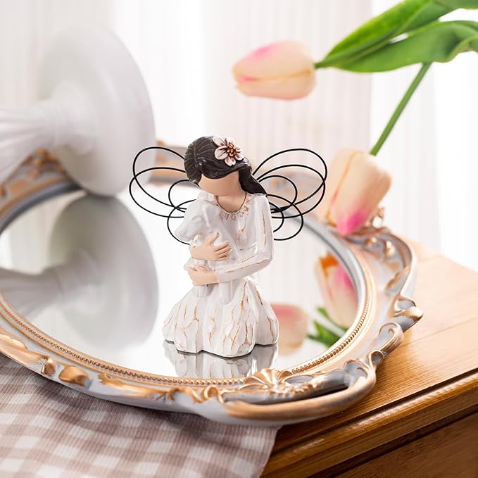 Loss of Dog Sympathy Gift, Dog Memorial Gifts, Angel Figurine, Remembrance Keepsake, Pet Sympathy Gift(White)