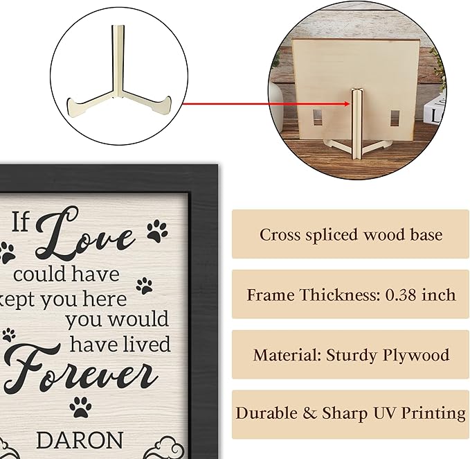 Personalized Dog Memorial Gifts, Pet Memorial Gifts for Dogs, Loss of a Dog Sympathy Gift, Dog Memorial Gifts for Loss of Dog, Pet Memorial Gifts Cat, Dog Memorial Collar Frame, Pet Memorial Gift