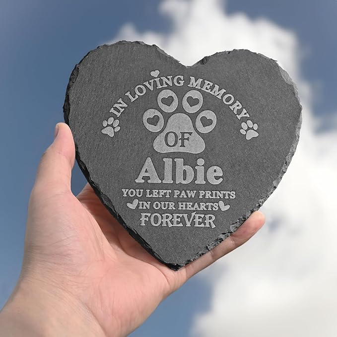 Pet Memorial Stones, Personalized Pet Memorial Gifts, Pet Loss Gifts, Remembrance Condolences Bereavement Gifts for Loss of Pet, Cemetery Decorations for Grave, Pet Grave Markers