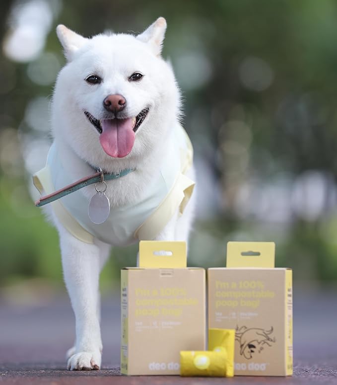 Compostable Dog Poop Bags Rolls with Handles ASTM D6400 & EN 13432 Compliant 144Counts Biodegradable Dog Waste Bags for Dogs Leak Proof Extra Thick Waste Bags for Walking Doggy