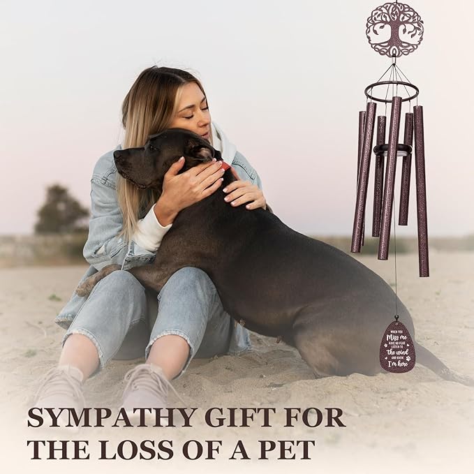 SteadStyle Pet Memorial Gifts - Pet Memorial Wind Chime, Memorial Wind Chimes for Loss of Dog, Sympathy Wind Chimes for Loss of Dog, in Memory of Dogs Gifts