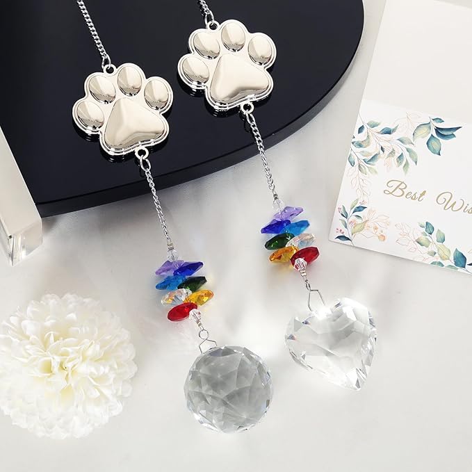 Pet Memorial Suncatcher,Dog Memorial Gifts for Loss of Dog,Cats Remembrance,Pet Loss Sympathy Gift,Bereavement Gifts(Metal)