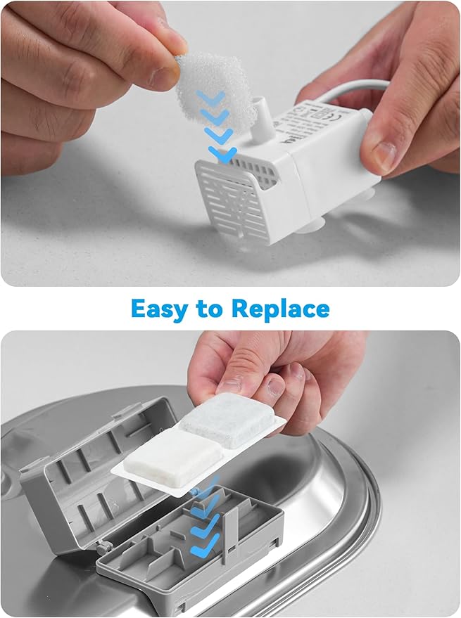 3.4Gal Dog Water Fountain for Large Dogs, 13L Stainless Steel Large Pet Fountain with Deeper & Wider Drinking Area, Automatic Dog Water Bowl Dispenser with Water Window & LED (Filters)