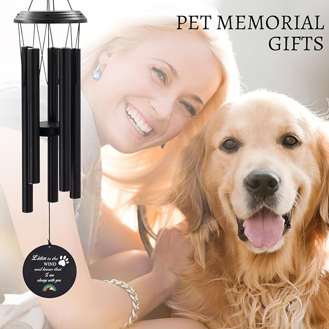 ASTARIN Dog Memorial Gifts Sympathy Wind Chime for Pet Loss Gifts, Cat Wind Chimes for a Grieving Pet Owner, Pet Memorial Wind Chimes