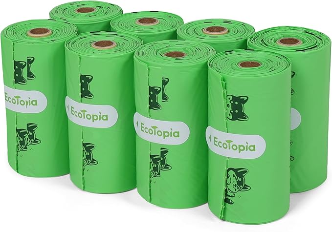 Biodegradable Poop Bags for Dogs,120 Compostable Dog Waste Bags Rolls,Eco-Friendly,Extra Thick,Leakproof,Tear-Resistant,Unscented,Plant-based,ASTM D6400 & EN 13432 Compliant,Light Green