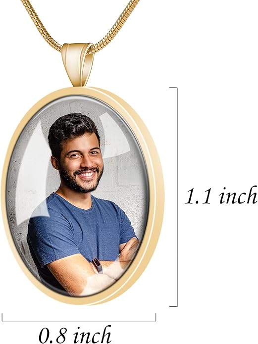 Farfume Personalized Pet Urn Necklace for Dog Cat Ashes Cremation Pet Memorial Customized Photo Text Engraving Pendant Keepsake Funeral Jewelry