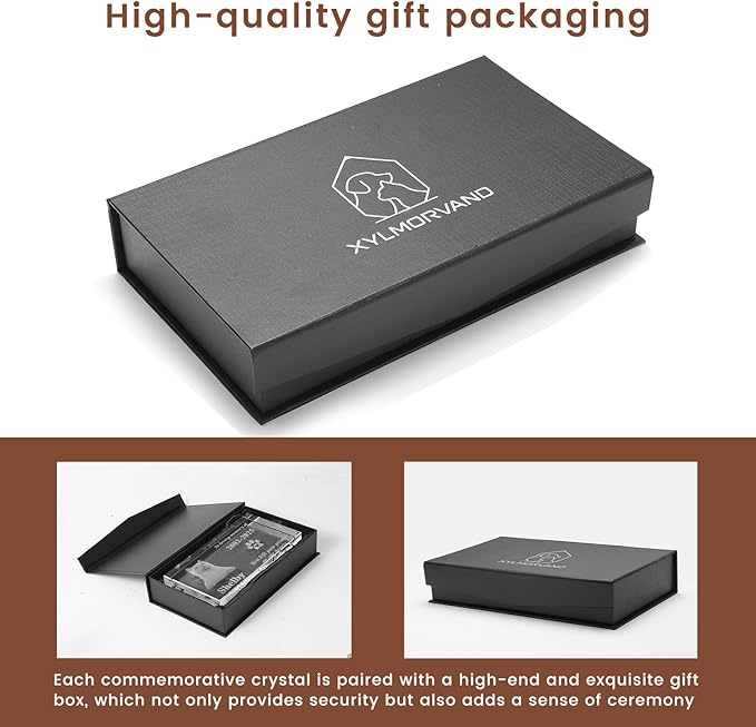 3D Crystal Pet Memorial Stone, Custom Laser Engraved Photo Remembrance Block with Gift Box, Pet Loss Sympathy Gift