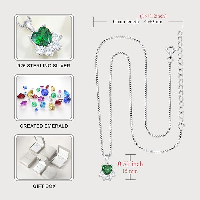 STARCHENIE Puppy Dog Necklace for Women 925 Sterling Silver Cat Pet Paw Print Pendant Birthstone Jewelry