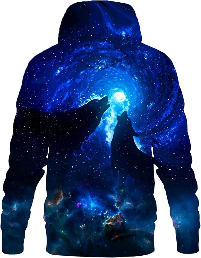 Yasswete Unisex Adults 3D Printed Fashion Hoodies for Men Women Pullover Novelty Sweatshirts with Big Pockets