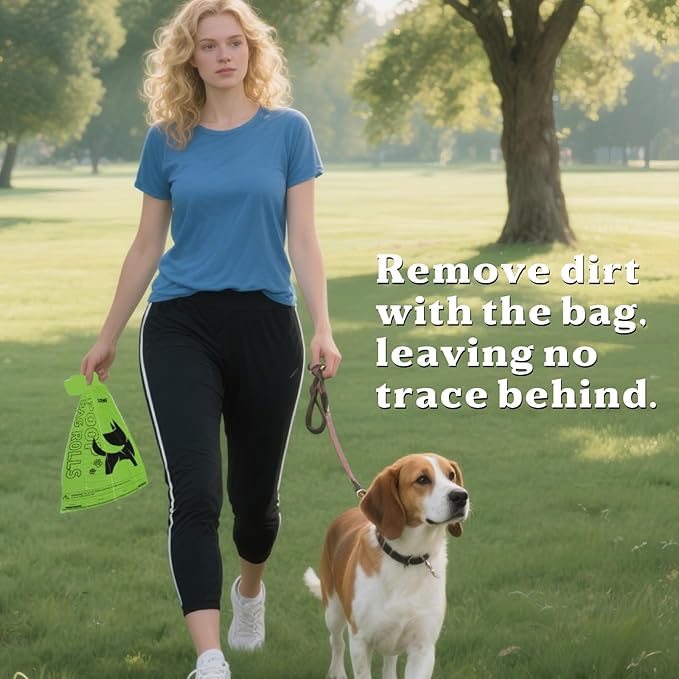 540 Count 13” x 9” Dog Poop Bags Rolls | Leakproof, Extra Thick & Tear-Resistant Waste Bags for Doggie, Cats & Pets | Unscented, Sturdy & Durable Pet Cleanup Bags for On-The-Go Use