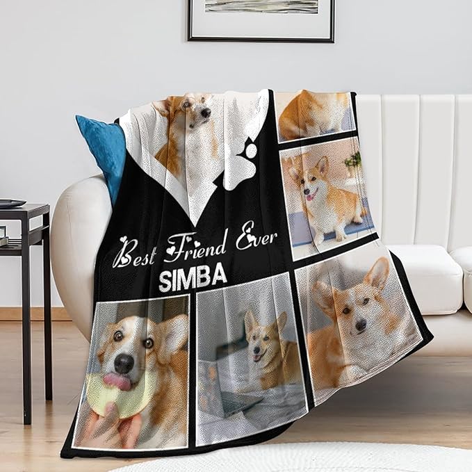 Artsadd Dog and Cat Memorial Gifts, Pet Loss Memorial Blanket, Custom Dog Blanket, Personalized Pet Remembrance Gifts, Loss of Pet or Cat Remembrance Sympathy Grief Condolence Bereavement Gifts