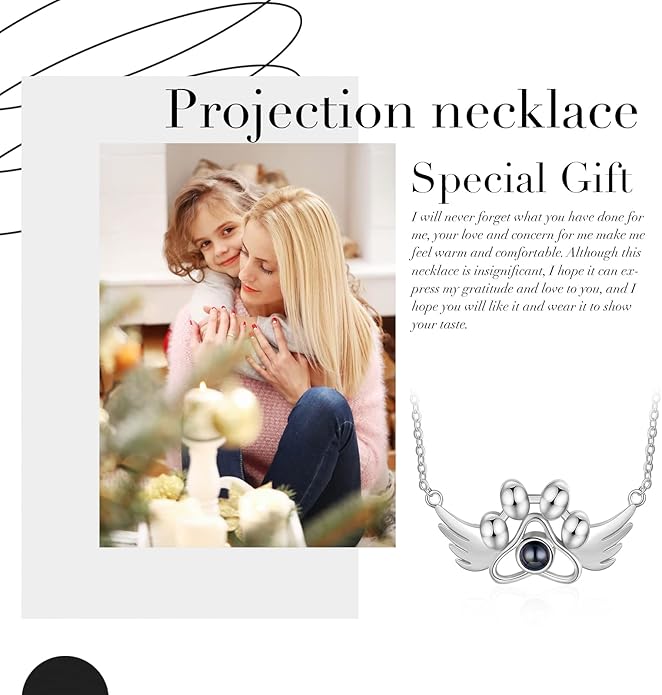 Customized Paw Print Necklace Personalized Pet Name Necklace Custom Engraved Dog Cat Paw Pendant Necklace Pet Memorial Gift for Pet Lovers