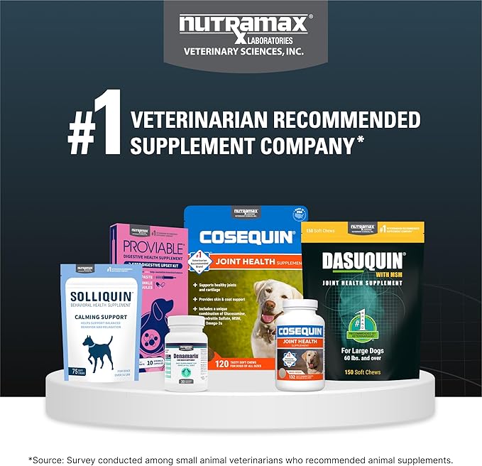 Nutramax Dasuquin for Small to Medium Dogs, Joint Health Supplement, Contains Glucosamine for Dogs, Plus Chondroitin, ASU and More, Supports Healthy Joints, Chewable Tablets, 84 Count