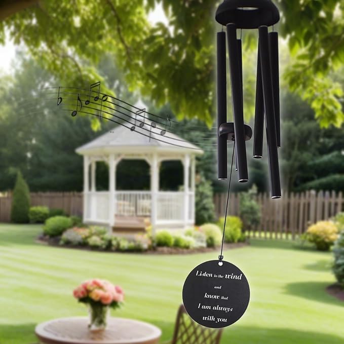 Personalized Dog Memorial 32" Wind Chimes for Outside - Sympathy Gift with Custom Photos for Loss Pet - Adjustable Mute Sound Memorial Gifts for Loss of Dog Laser Engraving,Not Easy to Fade
