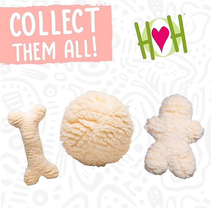 HuggleHounds Dog Toy For Aggressive Chewers - Fleece Ball Plush Dog Toy For Large Dog - Soft Yet Durable Stuffed Dog Balls - Best Squeaky Puppy Toy For All Breeds | Fluffy Hugglefleece Chew Toy, Small