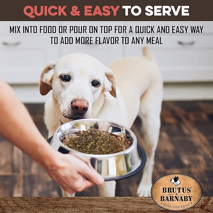 BRUTUS & BARNABY Dog Food Topper - Beef Liver - Enhance Your Dogs Meal with This Flavor Packed Mix - Sprinkle On Dog Food Flavoring for Picky Eaters - Just One Single Ingredient