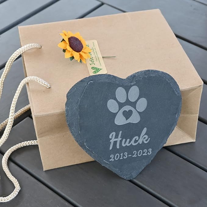 Personalized Memorial Stones for Pets, in Memory of Pet, Pet Memorial Gifts for Dogs, Loss of Pet Sympathy Gift Dog, Loss of Cat Gifts, Remembrance, Gifts, 4''×4''/10×10cm