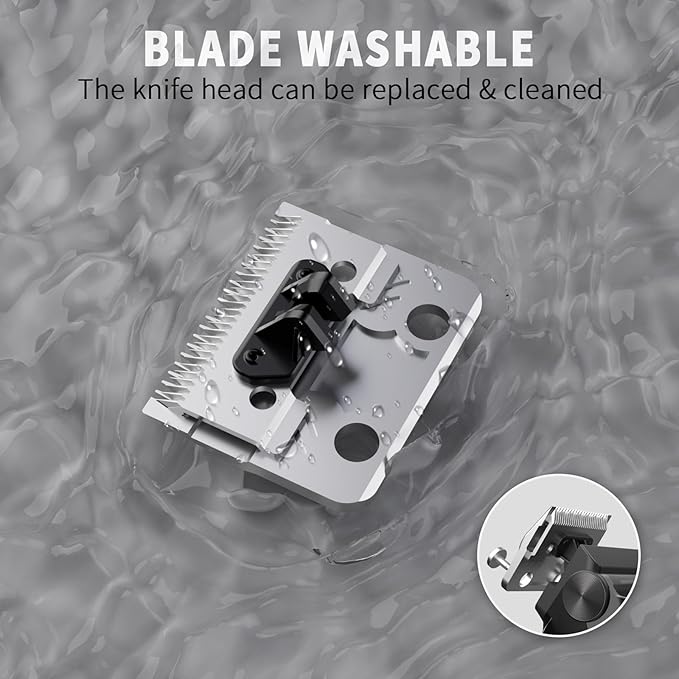 Dog Clippers for Grooming Heavy Thick Hair & Coats, 7500rpm Low Noise Cordless Pet Shaver, Dog Grooming Kit with Paw Trimmer Nail Grinder for Small Large Dogs