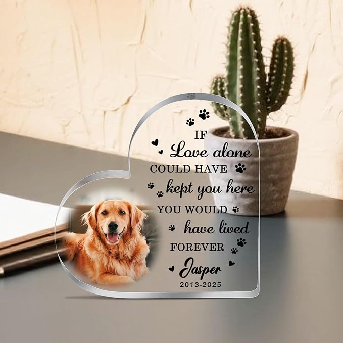 Pet Memorial Gifts for Dogs, Custom Dog Memorial Plaque, Loss of Dogs Sympathy Gift, Custom Pets Acrylic Plaque, Dogs Passing Away Bereavement Gifts, Pet Loss Gift, Memory Plaques for Cats