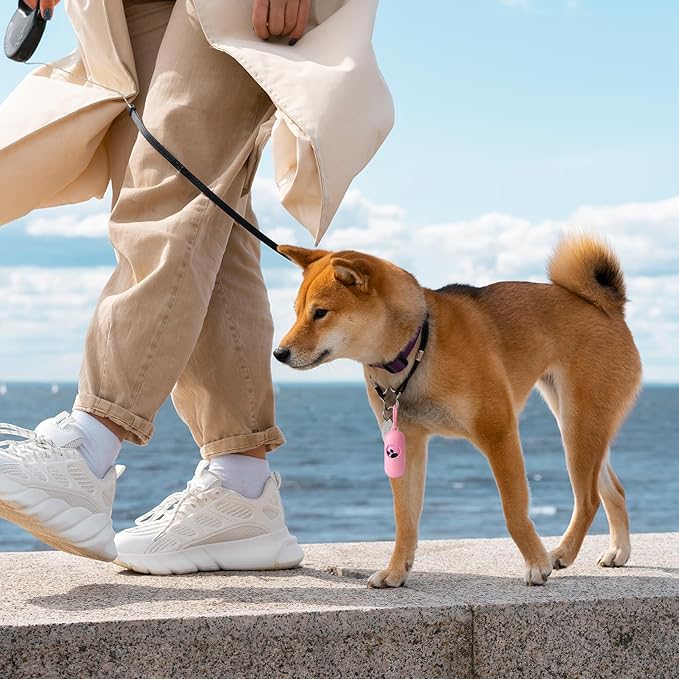 Dyforce Scented Dog Poop Bags,Leak Proof Pet Waste Bags for Dog Walking,Extra Thick and Large Cat Litter Bags for Poop,30 Refill Rolls,600 Bags,9x13",Pink