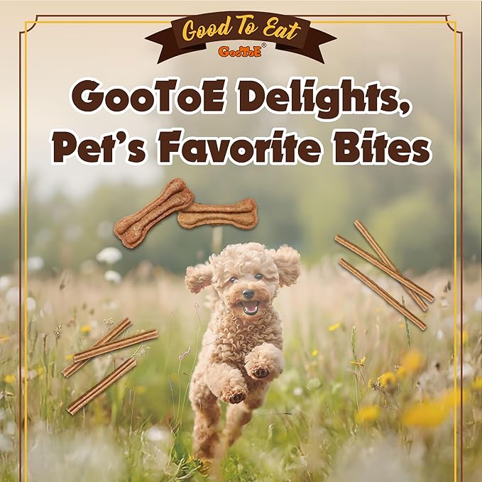 Gootoe Buffalo Dog Treats, Buffalo Bites Stick (Small) 1.5 lb Natural Low-Fat Chews for Training & Rewards, Limited Ingredient, Resealable Bag, Perfect for Small Dogs & Puppies