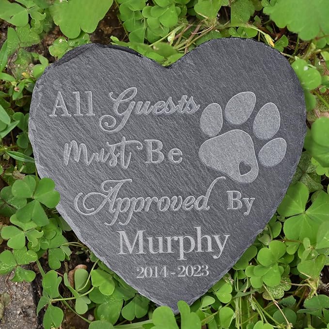 Personalized Dog Memorial Stones - in Memory of Dog Cat Gifts - Pet Sympathy Memorial Gifts - Personalized Pet Grave Markers - Loss of Dog Tombstone - Sympathy Stone for Loss of Pet