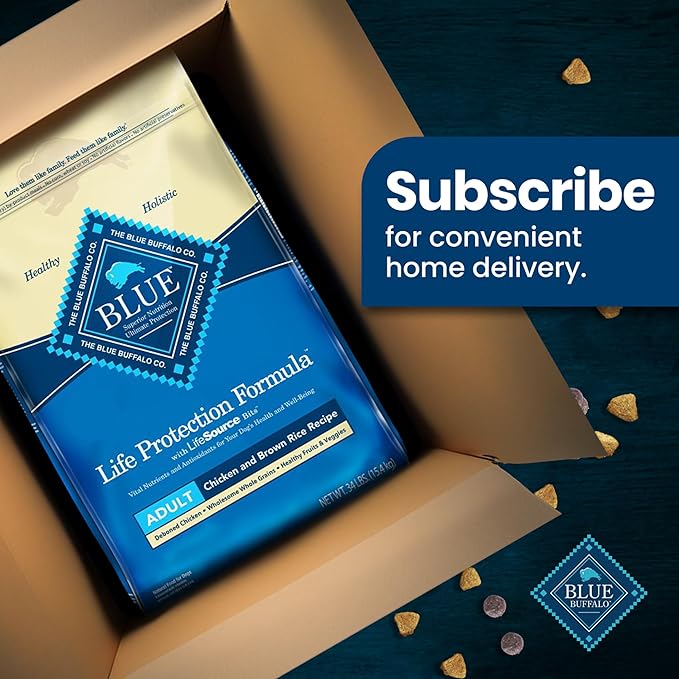 Blue Buffalo Life Protection Formula Natural Adult Dry Dog Food, Chicken and Brown Rice 5-lb Trial Size Bag