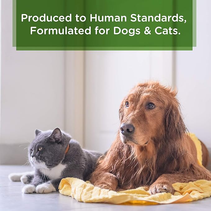 Lillian Ruff PRO Formula Deodorizing Oatmeal Dog Shampoo - Calms Itching & Allergies, Ultra-Nourishing Dry Skin Relief - Oatmeal, Aloe, Coconut Oil, Lavender & Provitamin B5 - Made in USA Gallon+Pump