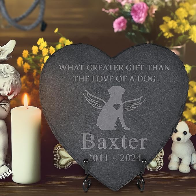 Dog Memorial Gifts for Loss of Dog, Dog Memorial Stone, Pet Memorial Gifts, Pet Memorial Gifts for Dogs, Loss of Dog Sympathy Gift, Dog Bereavement Gifts, Dog Remembrance Gift - The Love of a Dog