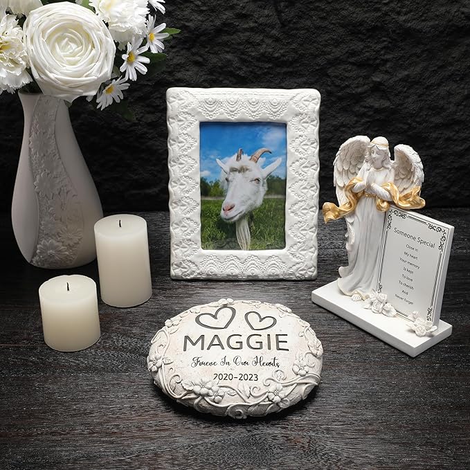 Personalized Goat Memorial Stone, Pet Grave Marker Goat, Goat Headstone, Goat Tombstone, Goat Gravestone, Goat Memorial Gifts