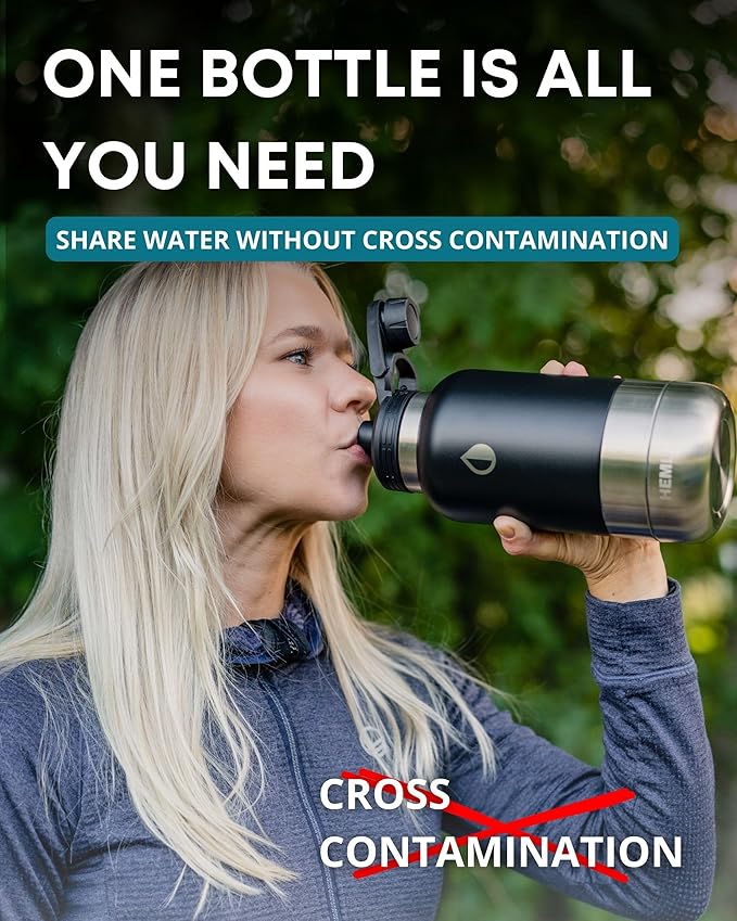 32 oz. Portable Dog Water Bottle and Bowl, Perfect for Walking, Hiking and Travel