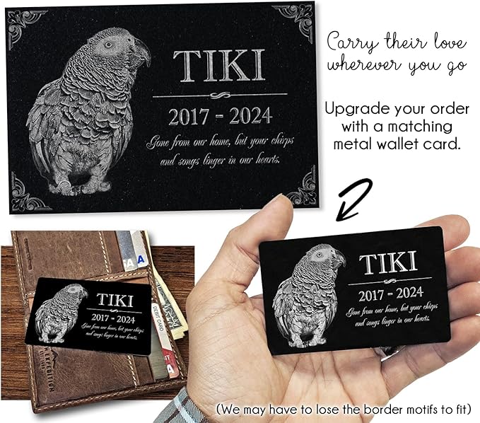 Your Image Pet Memorial Stone: Custom Pet Granite Marker | Dog and Cat Grave Stone | Tribute for Rabbit | Water Proof Outdoor Tombstone Gravestone | RIP Urn Memorial | Pet Bereavement