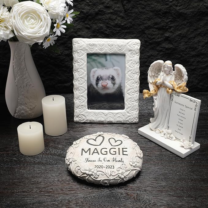 Personalized Ferret Memorial Stone, Pet Grave Marker Ferret, Ferret Headstone, Ferret Tombstone, Ferret Gravestone, Ferret Memorial Gifts
