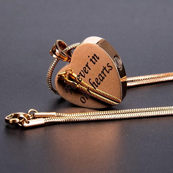 Farfume Personalized Pet Urn Necklace for Dog Cat Ashes Cremation Pet Memorial Customized Photo Text Engraving Pendant Keepsake Funeral Jewelry